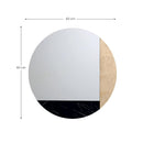 Specchio D'Arte a Parete Ø 60 Black Marble Agave