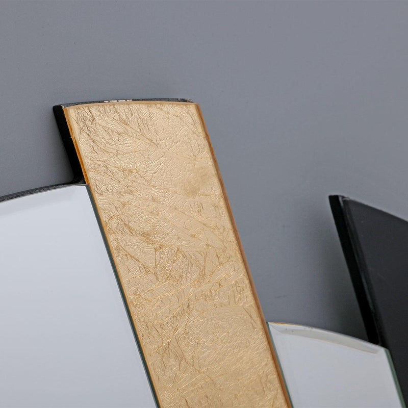 Specchio D'Arte a Parete Ø 60 Golden Slice Agave