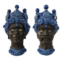 Testa di Moro Liberty Nero Satinato e Blu Notte Verus Caltagirone