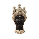 Testa di Moro Liberty Nero Satinato e Bianco Antico Verus Caltagirone