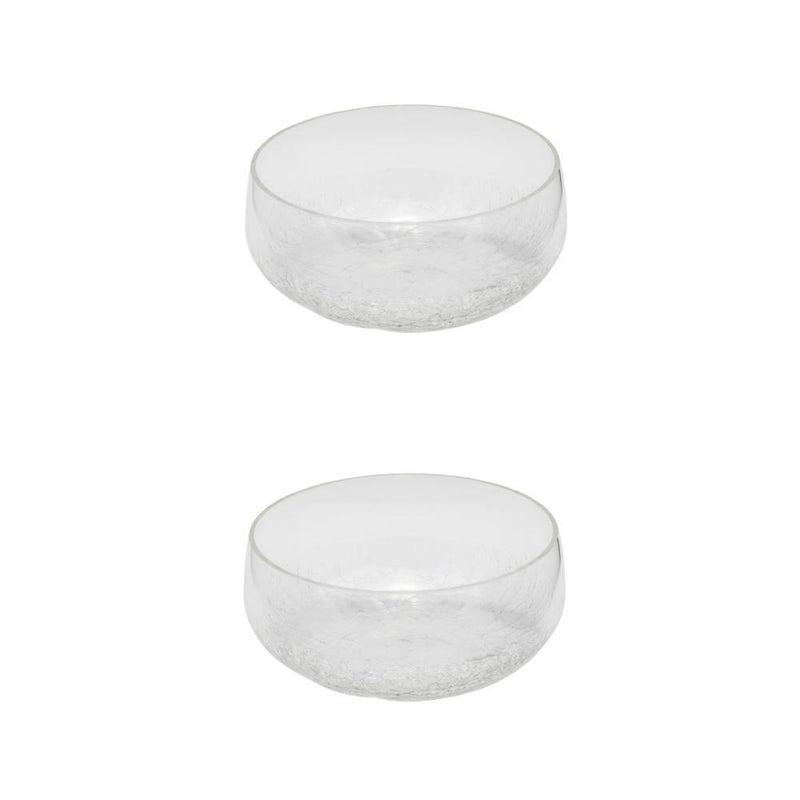 Galbiati Milano Set 2 pz. Ciotole in vetro Crackle