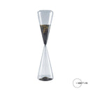 Clessidra decorativa vetro Sabbia nera e oro Mascagni