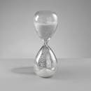 Mascagni Casa Clessidra decorativa 60 minuti in vetro argentato  H 25,5