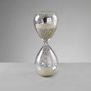 Mascagni Casa Clessidra decorativa 60 minuti in vetro argentato  H 25,5