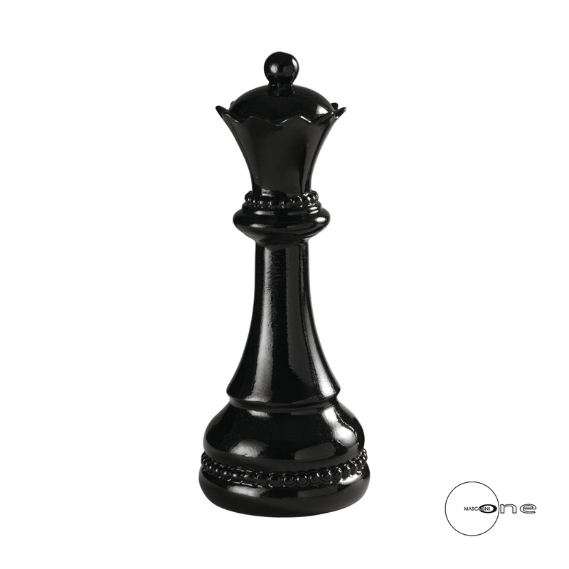 Mascagni | Statue decorative Scacchi neri Cavallo - Regina - Re
