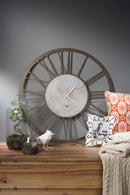 Arti & Mestieri Orologio da parete Big Ø 90 cm. inserto effetto marmo