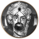 Piatto con decoro in Porcellana Ø 24 cm. Baci Milano