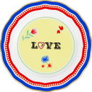 Piatto Frutta in Porcellana Mamma Mia Baci Milano