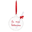 Simple Day | Pallina Natalizia Porta Letterina in Vetro Ø 12 cm – 3 Decori