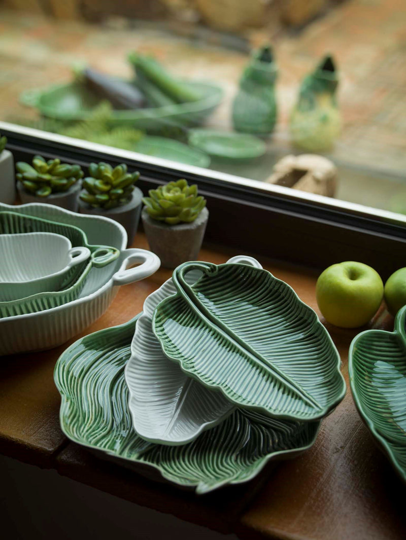 Bordallo - Pinheiro Vassoio foglia di Banana in ceramica | Folhas