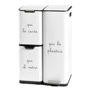 Simple Day | Pattumiera Raccolta Differenziata 3 Scomparti – Carta, Plastica, Vetro