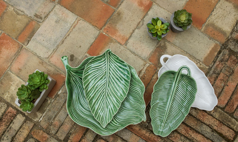 Bordallo - Pinheiro Vassoio foglia di Banana in ceramica | Folhas