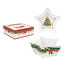 Easy Life | Ciotola a Stella Ø 15 H 5 cm in porcellana con box Christmas Heritage