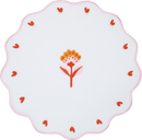 Tovaglietta tonda con ricamo in Lino Mamma Mia Baci Milano