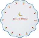 Tovaglietta tonda con ricamo in Lino Mamma Mia Baci Milano