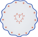 Tovaglietta tonda con ricamo in Lino Mamma Mia Baci Milano