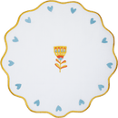 Tovaglietta tonda con ricamo in Lino Mamma Mia Baci Milano