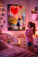 Palais Royal – Lamart | Quadro Heart Baloon  con Cornice 60x80 cm con LED 💡