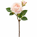 EDG Enzo De Gasperi | Rosa Artificiale con Bocciolo e Foglie – 4 Colori