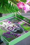 Baci Milano Vassoio quadrato Bamboo 45x45 cm. con decoro Sagrada Familia