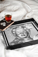 Baci Milano Vassoio quadrato Bamboo 45x45 cm. con decoro Sagrada Familia