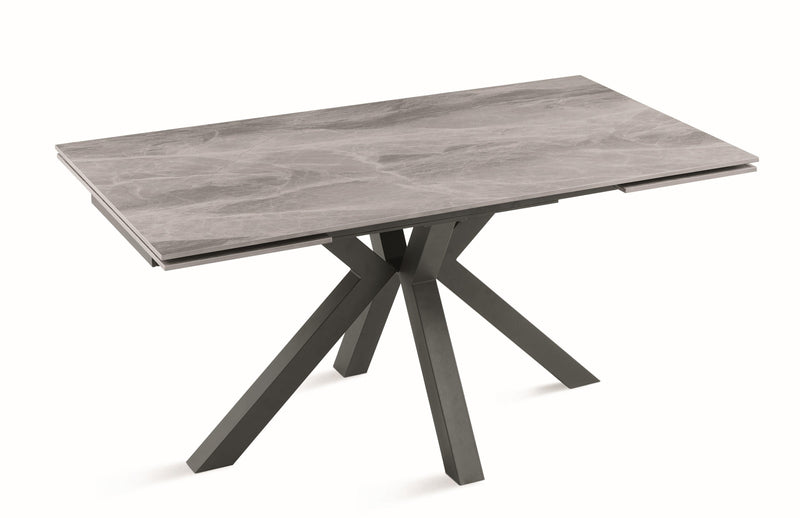 Tavolo Sky allungabile 160x91 cm. in pietra effetto Marmo aperto 240 cm. Ikone Casa