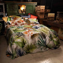 Tessitura Toscana Parure Copripiumino 2 Piazze Palmeraie 100% Cotone