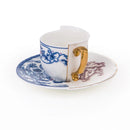 Seletti | Set tazzina caffè con piattino Hybrid - Eufemia  in porcellana Bone China