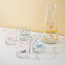 WD Lifestyle | Set 4 bicchieri in vetro decorati con scritte