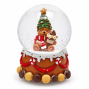 EDG Enzo De Gasperi | Sfera d'acqua con orso goloso Natale - 3 Decori