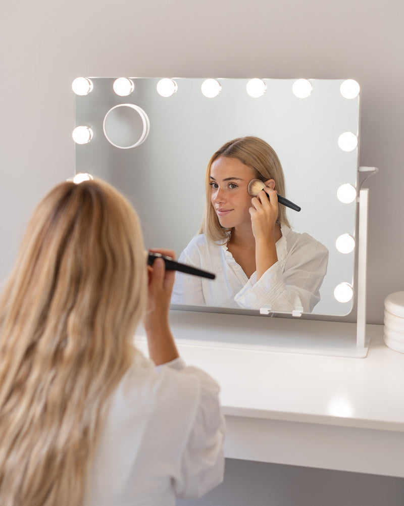 Flamingueo Specchio Trucco Lily con Luci LED da appoggio