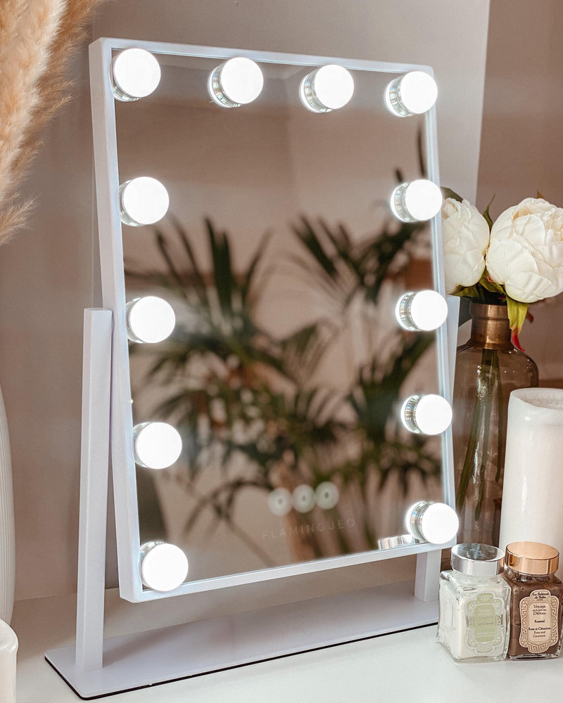 Flamingueo Specchio Trucco con Luci LED da appoggio e da Parete