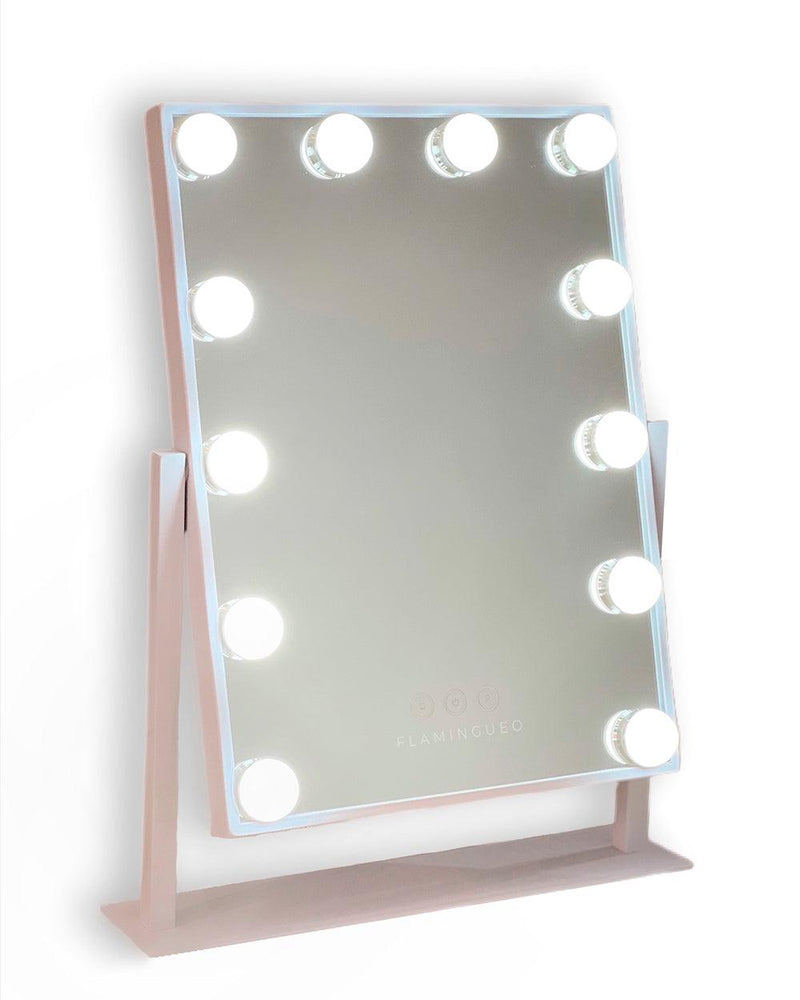 Flamingueo Specchio Trucco con Luci LED da appoggio e da Parete