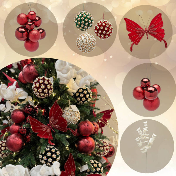 🎄 EDG | Pacchetto Natalizio decorazioni Butterfly Bordeaux