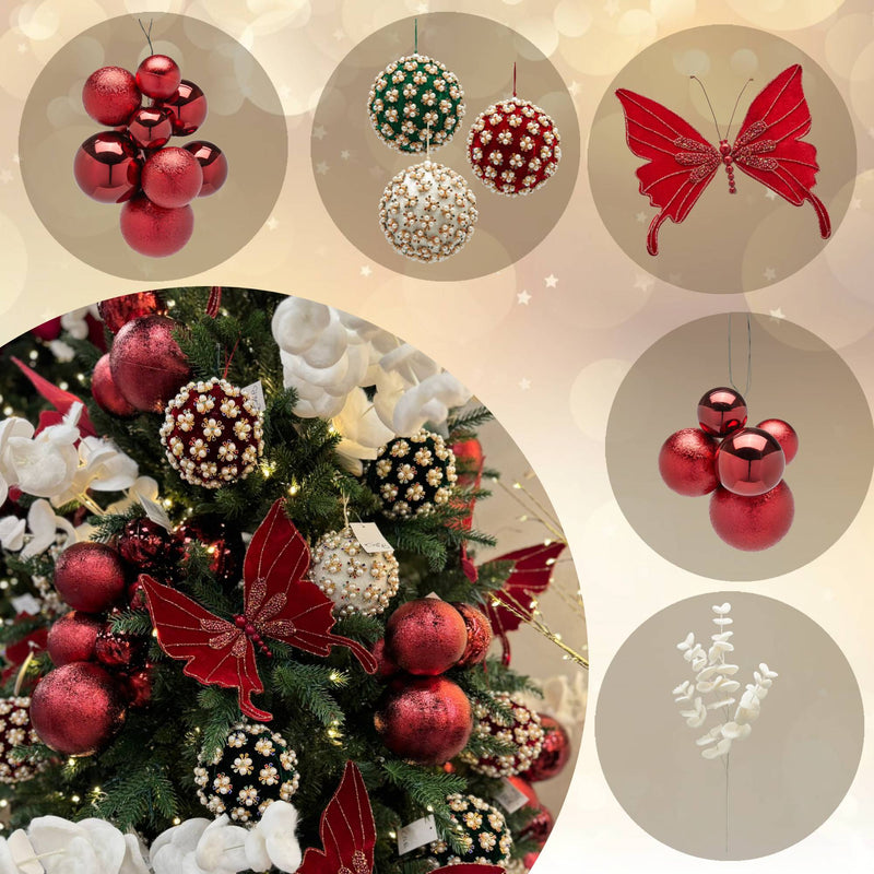 🎄 EDG | Pacchetto Natalizio decorazioni Butterfly Bordeaux