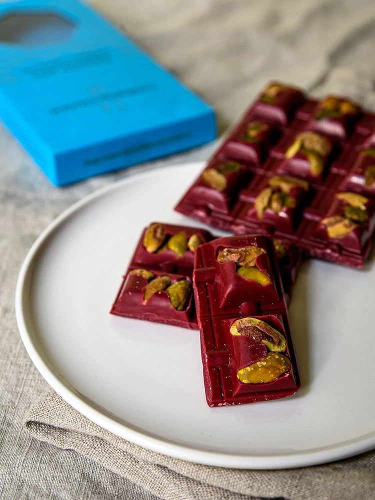 Laboratorio Cannavacciuolo | Tavoletta di cioccolata al lampone e pistacchi - 100 g.