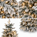 Fiori di Lena | Albero di Natale Innevato Pino Vancower con LED – 4 Altezze