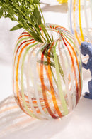 Vaso Arcobaleno in vetro soffiato a Bocca Galbiati Milano