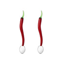 Set 2 Cucchiaini peperoncino in vetro Borosilicato Vegetables Ichendorf Milano