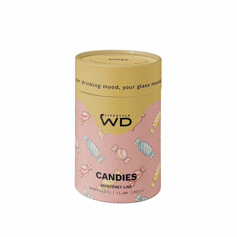 Barattolo da 600ml con decoro caramella packaging