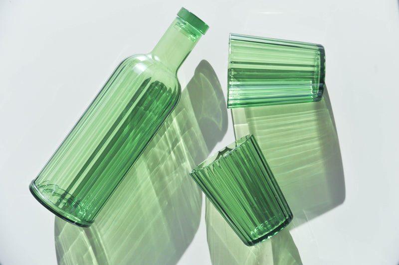Set 2 pz. Bicchieri colorati in acrilico 370 ml decoro a rilievo WD Lifestyle