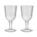 Set 2 Calici bordo oro in acrilico a rilievo 460 ml WD Lifestyle