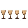 Set 4 pz. Calici in vetro decoro a rilievo 400 ml. WD Lifestyle