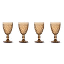 Set 4 pz. Calici in vetro decoro a rilievo 400 ml. WD Lifestyle