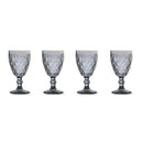 Set 4 pz. Calici in vetro decoro a rilievo 400 ml. WD Lifestyle