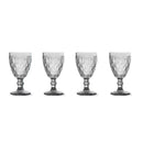 Set 4 pz. Calici in vetro decoro a rilievo 400 ml. WD Lifestyle