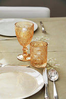 Set 4 pz. Bicchieri in vetro con decoro a rilievo 300 ml WD Lifestyle