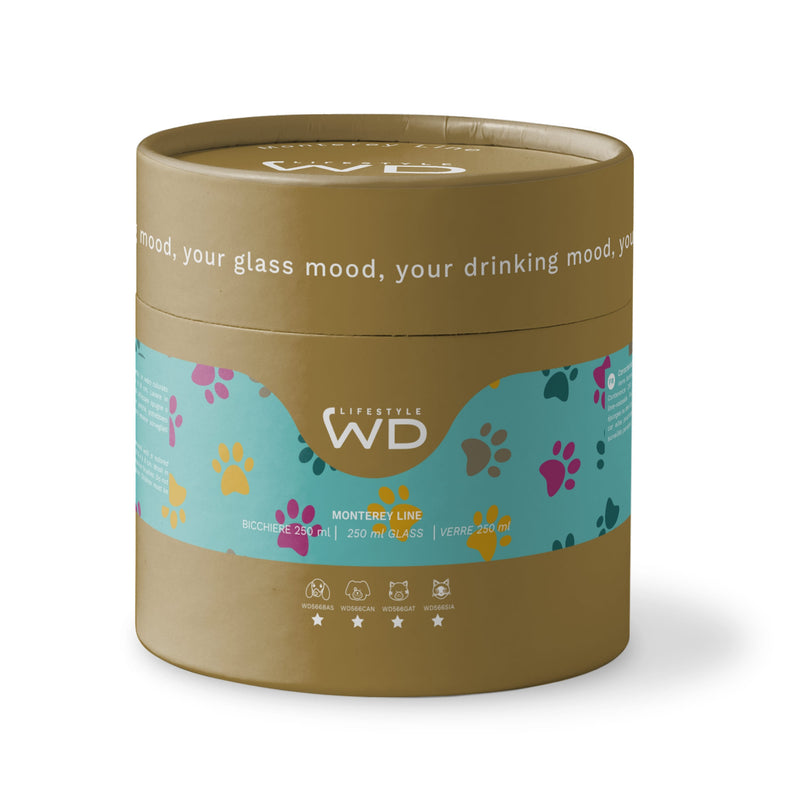 WD Lifestyle | Bicchiere in vetro borosilicato con decoro interno in vetro