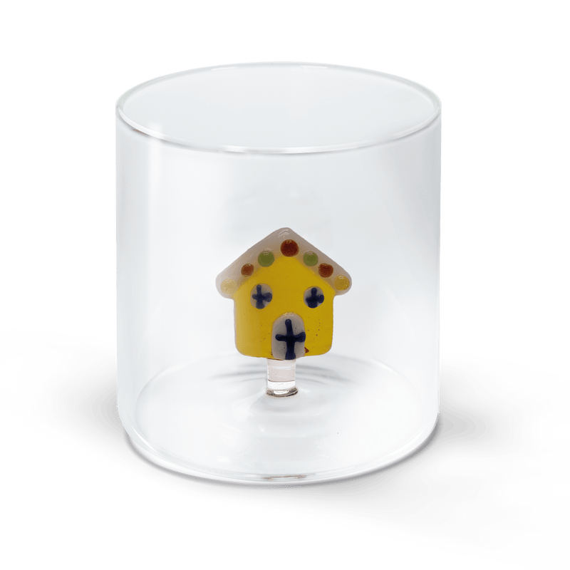 WD Lifestyle Bicchiere in vetro borosilicato capacità 250 ml. decoro NATALE 2024