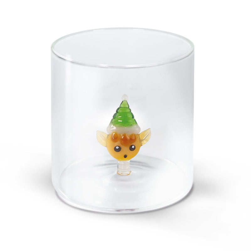 WD Lifestyle | Bicchiere in vetro borosilicato con decorazione interna Natale 2025